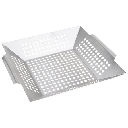 OMAHA Grilling Basket, 1378 in L, Stainless Steel, Stainless Steel BBQ-37238